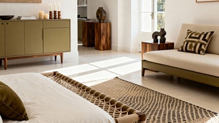 Modern Interior Natural Minimal Warm Home Aesthetic AI Visual
