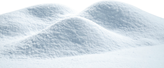 snow hills, winter snow3D  snowy landscape  and slopes isolated on white background for festive banner design