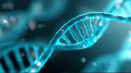 Dna double helix structure representing molecular genetics, scientific biotechnology and advancements research,