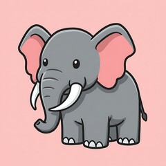 Naklejka premium 小さなゾウの微笑み