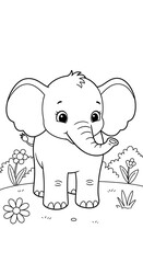 Fototapeta premium 小さなゾウの冒険