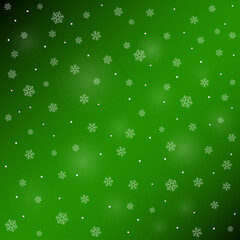 Green chrismas background wallpaper design with winter illustration. Winter holidays concept poster design to use for merry christmas greetings, winter advertising, happy new year card.