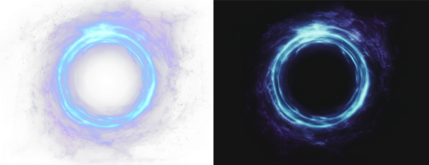 Ribbon swirl vortex portal colored spiral twirl curl energy light trails.
