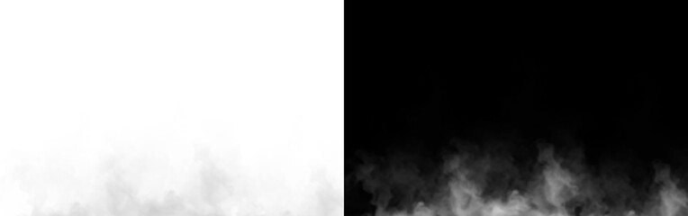 Isolated smoke fog steam airflow white vapor panorama wide smooth texture haze.
