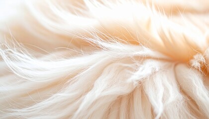 Fototapeta premium Luxurious Cream Long Cat Fur Texture Elegant Soft Background