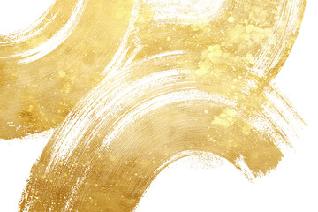 金色の抽象的な筆ブラシストローク背景