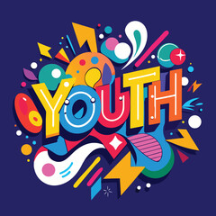 Vibrant and colorful motivational quote with dynamic typography and abstract elements