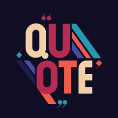 Bold minimalist typography design with motivational quote