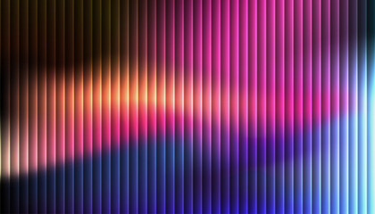 Ripple gradient glass background, ribbed fractal glass texture in deep violet, orange and blue, cinematic distortion texture