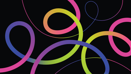 Abstract ring background with swirl lines design
