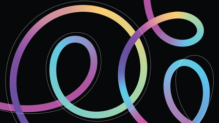 Abstract ring background with swirl lines design
