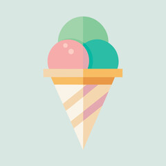 Creative Premium Ice Cream Illustration | Modern Trendy Dessert Vector Design