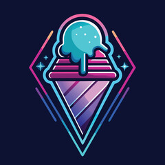 Creative Premium Ice Cream Illustration | Modern Trendy Dessert Vector Design