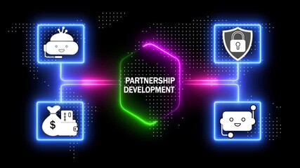 Conceptual Internet infrastructure digital depicting partnership development cyber, data, development exchange, global technology high quality interface blue background of map for the future.. - Powered by Adobe