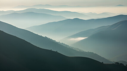 Fototapeta premium mountain landscape with fog
