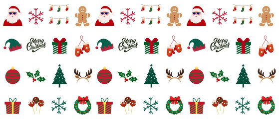 Seamless Christmas Holiday Pattern , no background