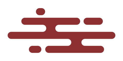Modern Abstract Red Flowing Shapes Graphic Design Element