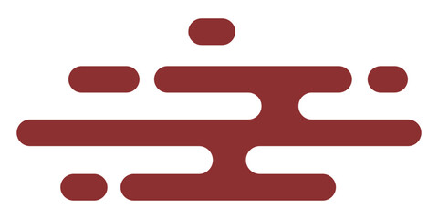 Abstract Red Cloud Shape with Rounded Edges
