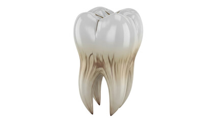 Isolated tooth molar, dental care hygiene issue, oral health, close-up of dirty surface enamel