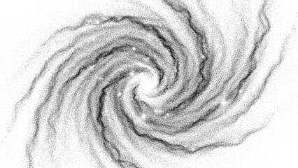 Dust particle powder white and black spiral swirl texture effect design element abstract graphic pattern tornado vortex hurricane transparent background motion blur