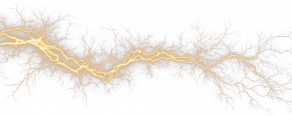 Flickering lightning pulse with radiant glow and slightly curved shape. Great for electrified accents in designs. PNG