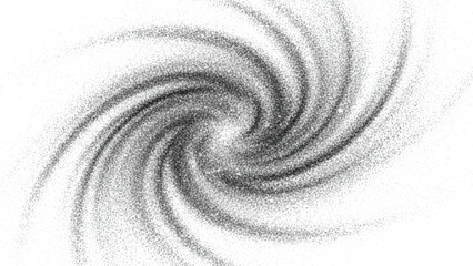 Abstract spiral galaxy. Star dust vortex. Swirl tornado effect. Black and white magic light effect with star dust background. Spinning particles on transparent background. Shiny stardust for game asse