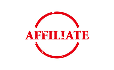 AFFILIATE - Red Rubber Stamp with text AFFILIATE
