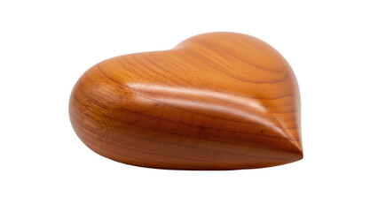 Isolated wooden heart ornament handcrafted, symbolizing love, affection, romance, and passion