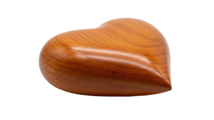 Isolated wooden heart ornament handcrafted, symbolizing love, affection, romance, and passion