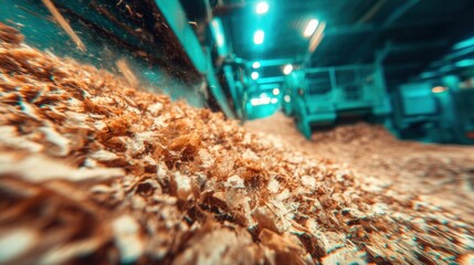 Wood shavings cover the floor in a busy workshop during the day