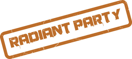 Rustic Textured Radiant Party Stamp for Lively Social Gatherings and Festive Celebrations