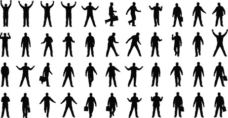 Global business team silhouettes standing together, professional diverse people collaborating on successful corporate strategy, unity, cooperation, communication, partnership, meeting, achievement, 