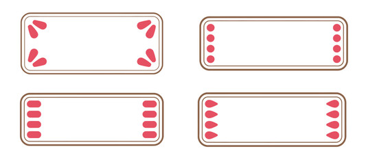 Charming collection of decorative frames ideal for labels and design accents