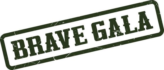 Vintage Brave Gala textured seal perfect for event announcements and special occasion branding