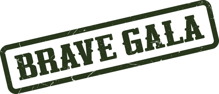 Vintage Brave Gala textured seal perfect for event announcements and special occasion branding