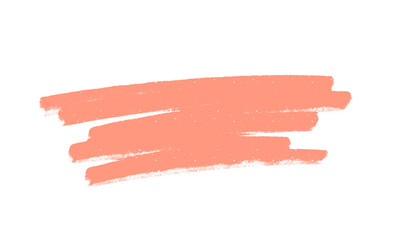 A thick, irregular orange highlighter mark is drawn across a clean white background, suggesting emphasis or annotation.