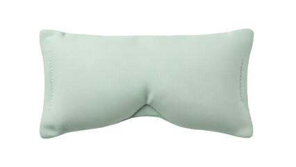 Isolated light-green aromatherapy pillow for relaxation and natural sleep, home comfort item