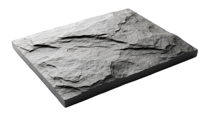 Slate Stone Tile Isolated on White