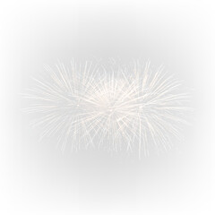 Fototapeta premium Sparkling Party Fireworks Over Dark Background PNG