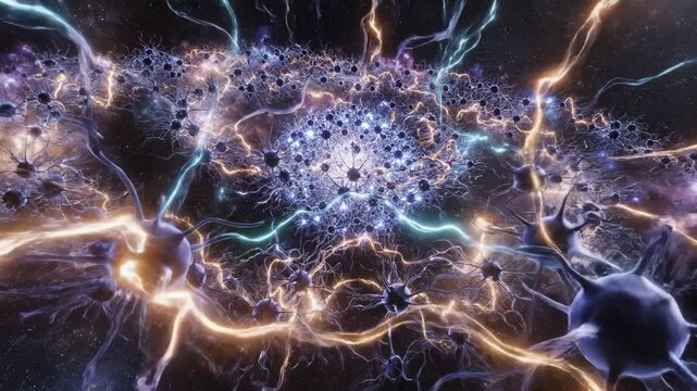 Cosmic Neural Network Firing Energy Explosion Abstract Science