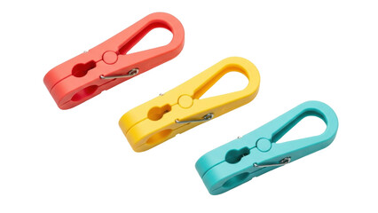 Isolated clothes pegs clips colored clothing laundry pin bright clamp appliance drying