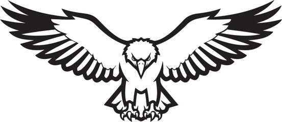 Fototapeta premium Eagle in Flight Silhouette (65) vector