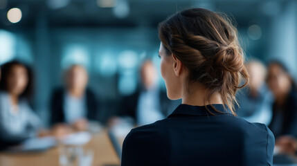 Faceless business professional participating in training session skill enhancement focus knowledge development program career growth promotion effective success strategy