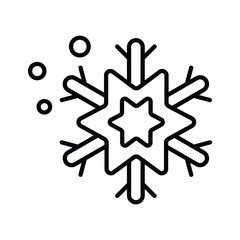 Get this amazing outline icon of snowflake, winter, cold weather, snow, and holidays,