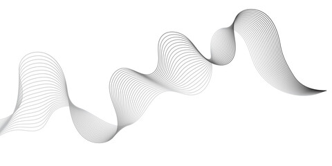 Abstract wave line business background. Thin line wavy abstract vector background. Curve wave seamless pattern. Wavy sound and curve line background.