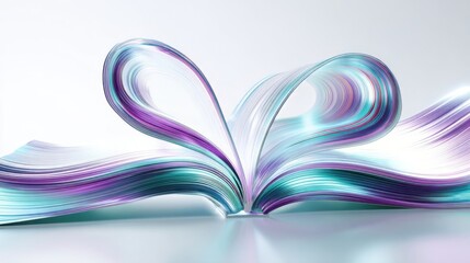 Colorful book pages create a whirlwind of motion and imagination