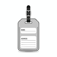 Obraz premium Gray ID Badge Template with Lanyard