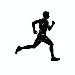 Fototapeta premium Silhouette of a Man Running