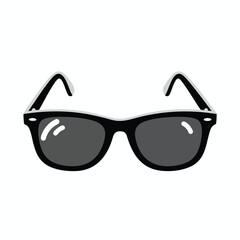 Black Sunglasses Isolated on White Background