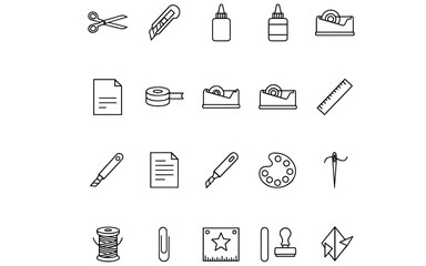 Vector illustration design set of school and education icons with book, pencil, and computer symbols for web